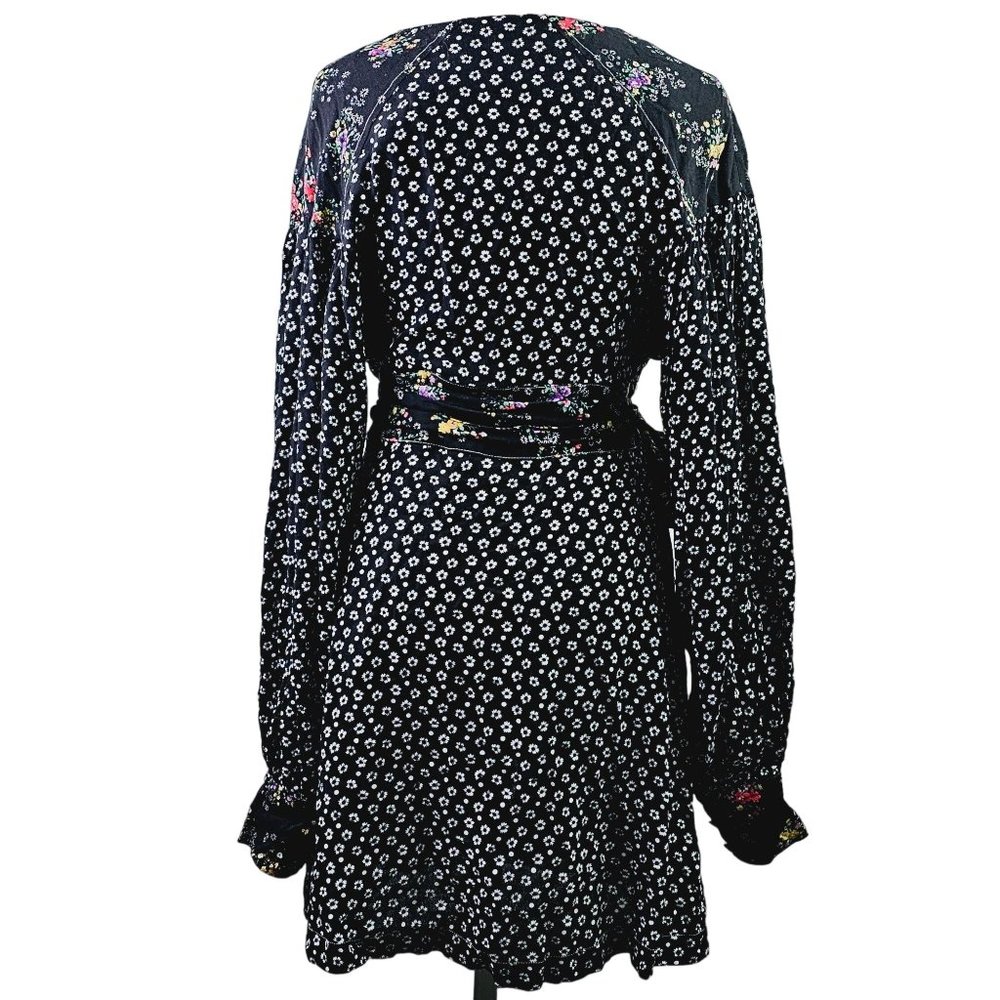 Free People Women's Floral Wonderland A-line Dress, Black, Sz S - Picture 3 of 13